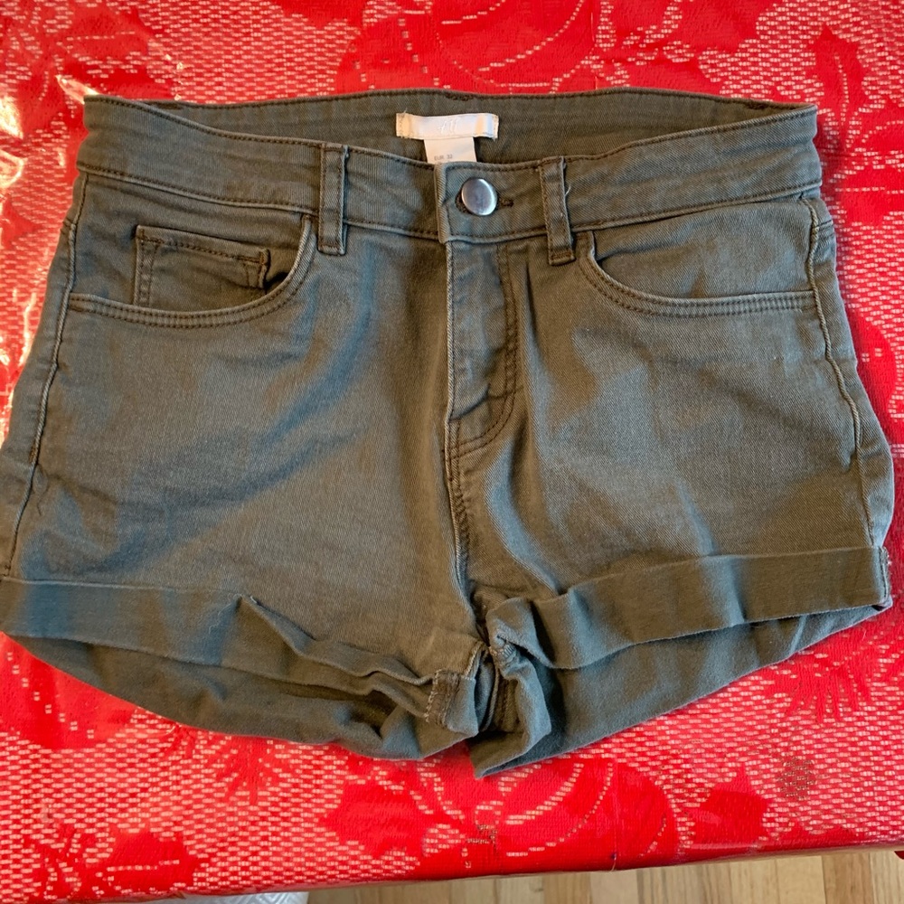 Olive green shorts